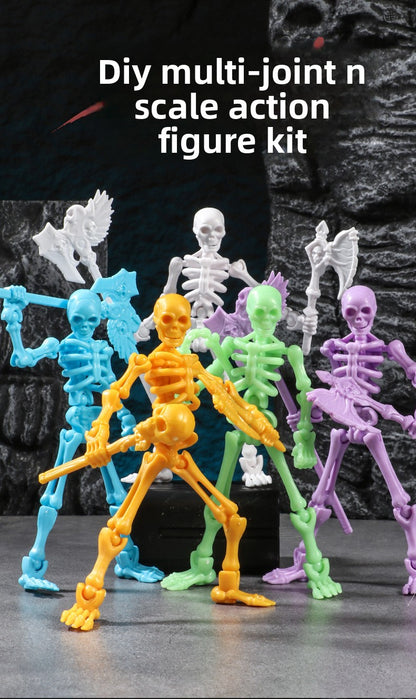 Skeleton puppet joint movable three-dimensional skeleton model ornaments puzzle assembly building block man trick toy