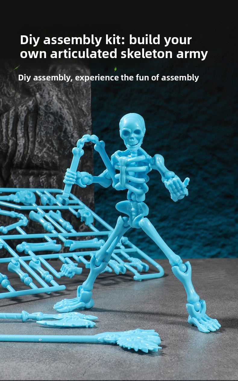 Skeleton puppet joint movable three-dimensional skeleton model ornaments puzzle assembly building block man trick toy