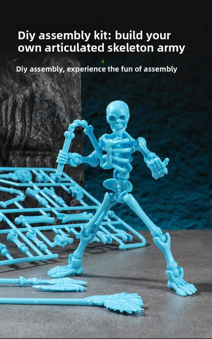 Skeleton puppet joint movable three-dimensional skeleton model ornaments puzzle assembly building block man trick toy