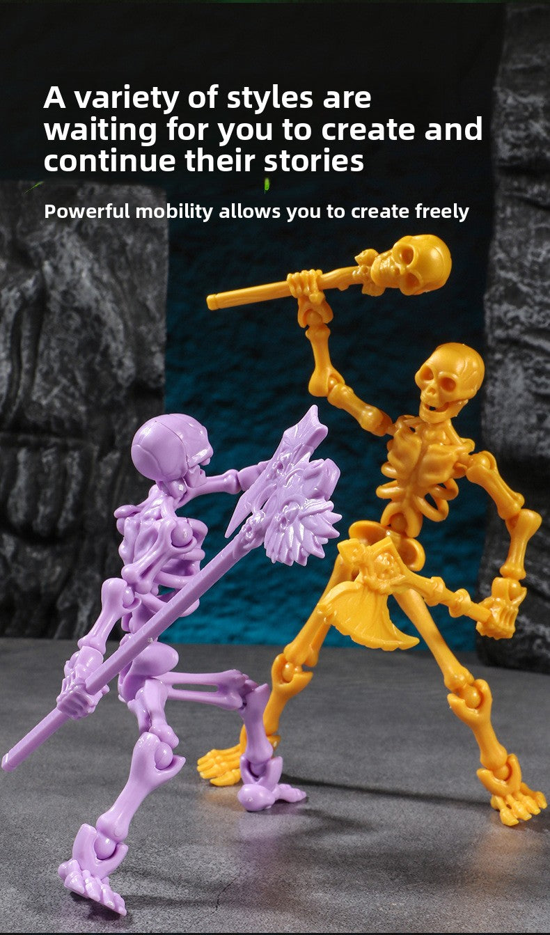 Skeleton puppet joint movable three-dimensional skeleton model ornaments puzzle assembly building block man trick toy