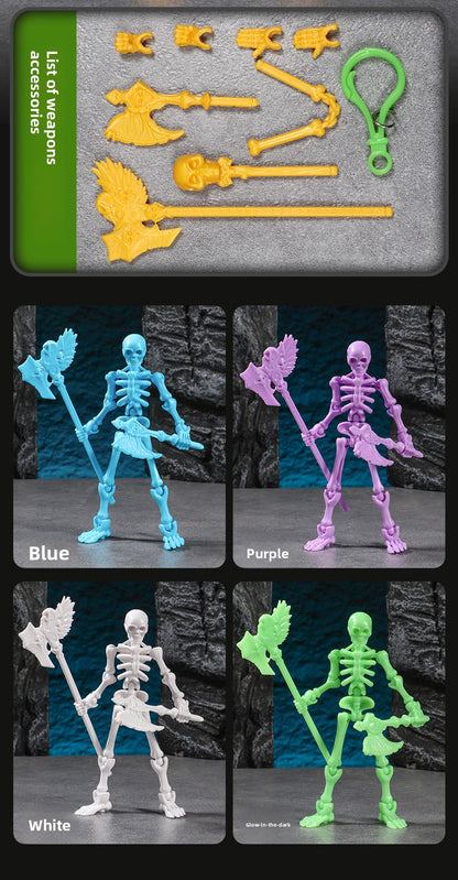 Skeleton puppet joint movable three-dimensional skeleton model ornaments puzzle assembly building block man trick toy